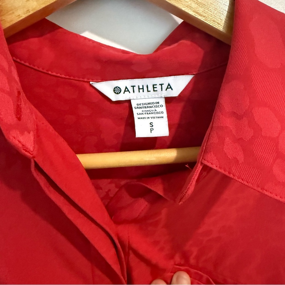 Athleta Red Blouse